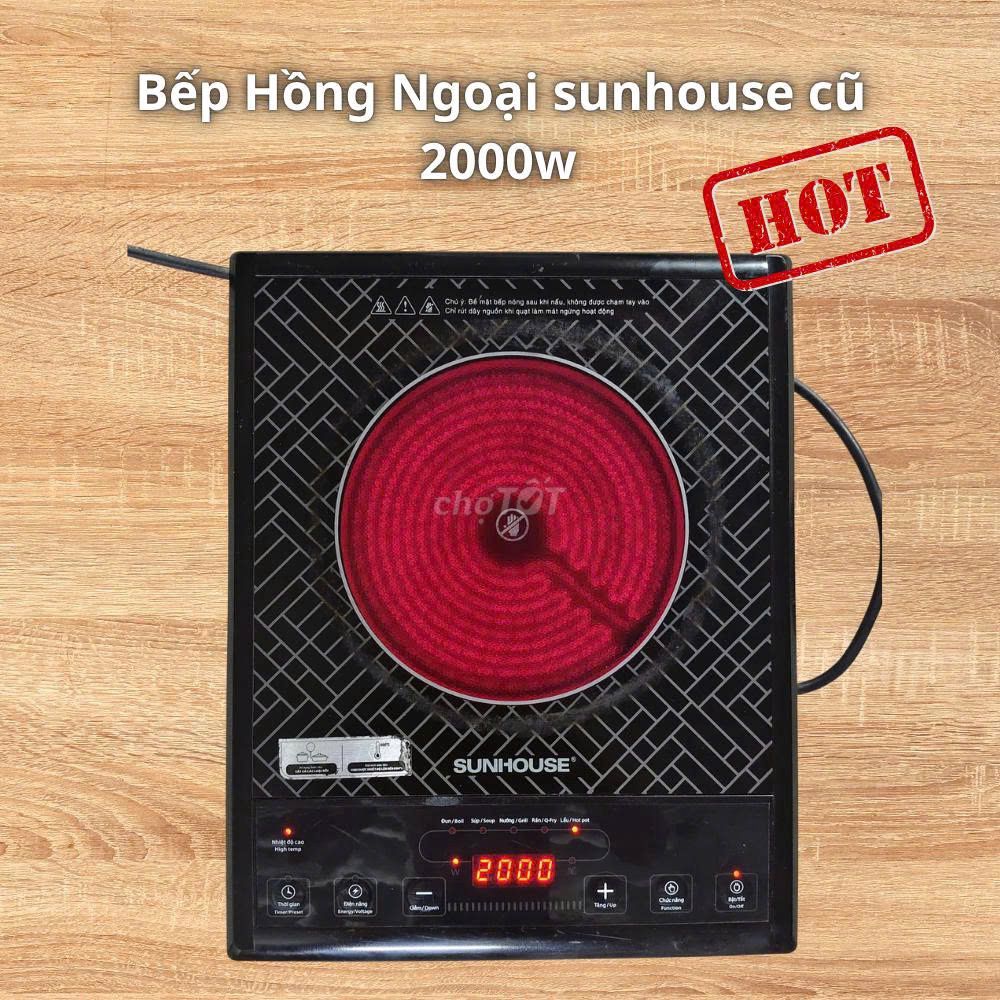 Bếp hồng ngoại Sunhouse Đen. Mua bán Bếp, lò, đồ điện nhà bếp tại Huyện Đại Từ Thái Nguyên được đăng bởi Thành Nhân Shop hình 1