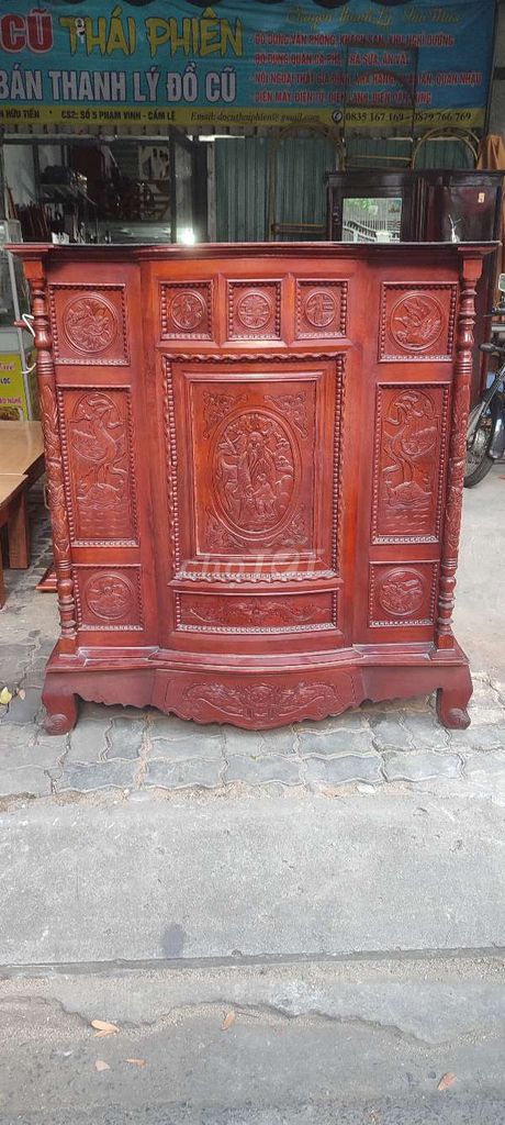 Tủ thờ gỗ chạm khắc. Mua bán Nội thất, đồ gia dụng khác tại Quận Cẩm Lệ Đà Nẵng được đăng bởi Thái phiên  hình 1