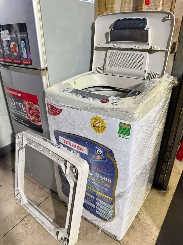 Máy giặt Toshiba 7kg cửa trên Trắng tiết kiệm điện. Mua bán Máy giặt tại Quận 7 Tp Hồ Chí Minh được đăng bởi Điện Lạnh Giá Tốt hình 1