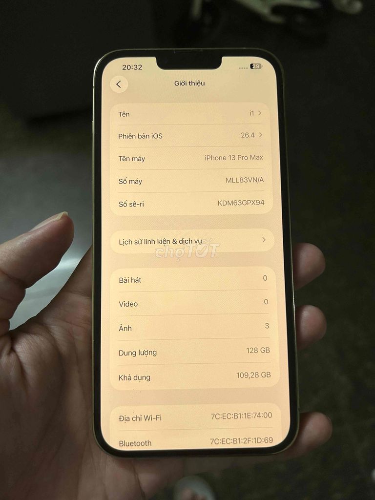 Apple iPhone 13 Pro Max 128GB Vàng. Mua bán Điện thoại tại Quận Tây Hồ Hà Nội được đăng bởi phú lộc thọ hình 1