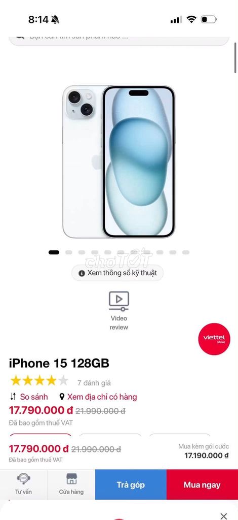 Apple iPhone 15 128GB Xanh VNA. Mua bán Điện thoại tại Quận 1 Tp Hồ Chí Minh được đăng bởi Hội Đồ Điện Tử hình 1