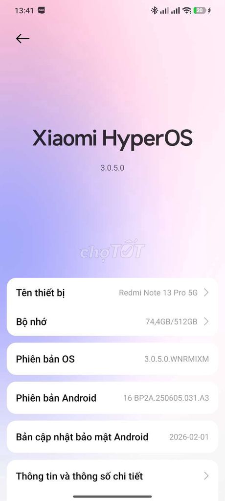 Xiaomi Redmi Note 13 Pro 5G Đen 512GB quốc tế. Mua bán Điện thoại tại Quận Thanh Xuân Hà Nội được đăng bởi Khiêm Hứa hình 1