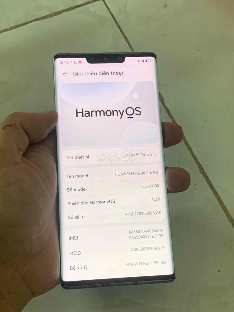 Huawei Mate 30 Pro 5G Đen HarmonyOS màn lưu ảnh mo. Mua bán Điện thoại tại Quận Cái Răng Cần Thơ được đăng bởi yaz hình 1