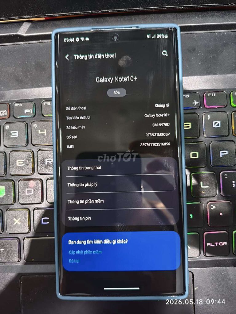 Samsung Galaxy Note 10+ 256GB Đen. Mua bán Điện thoại tại Quận Hà Đông Hà Nội được đăng bởi Nguyễn Thành Trung hình 1
