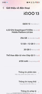 iQOO 13 256GB Đen