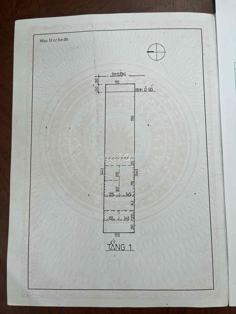 Nán 240 m2 đất đẹp ngang 7m giá 9,39 tỷ p bình chiểu