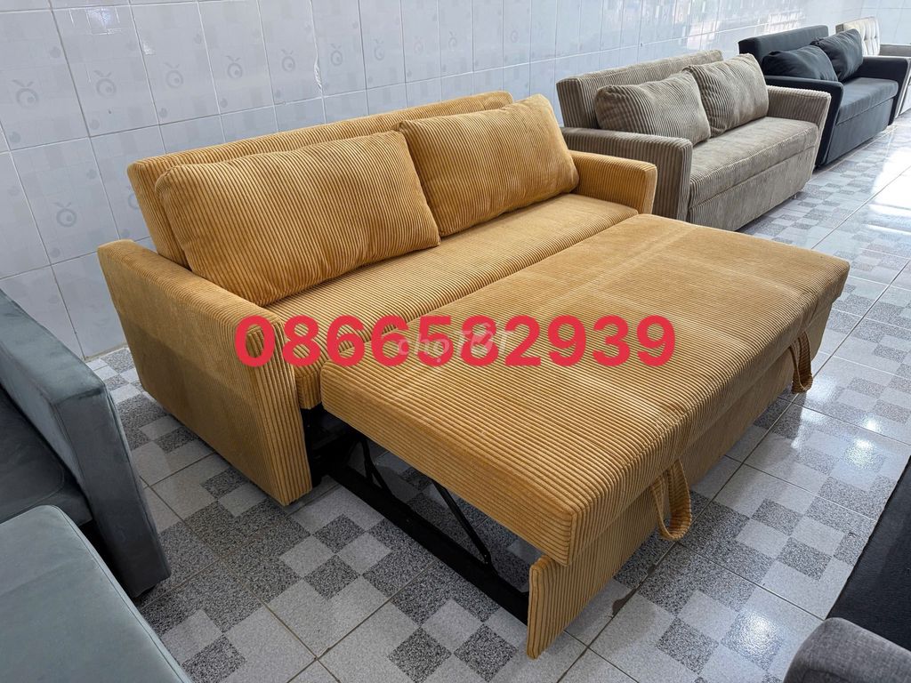 Ghế sofa giường Vải 1m8 x 1m8. Mua bán Giường, chăn ga gối nệm tại Thành phố Đà Lạt Lâm Đồng được đăng bởi Linh hình 1