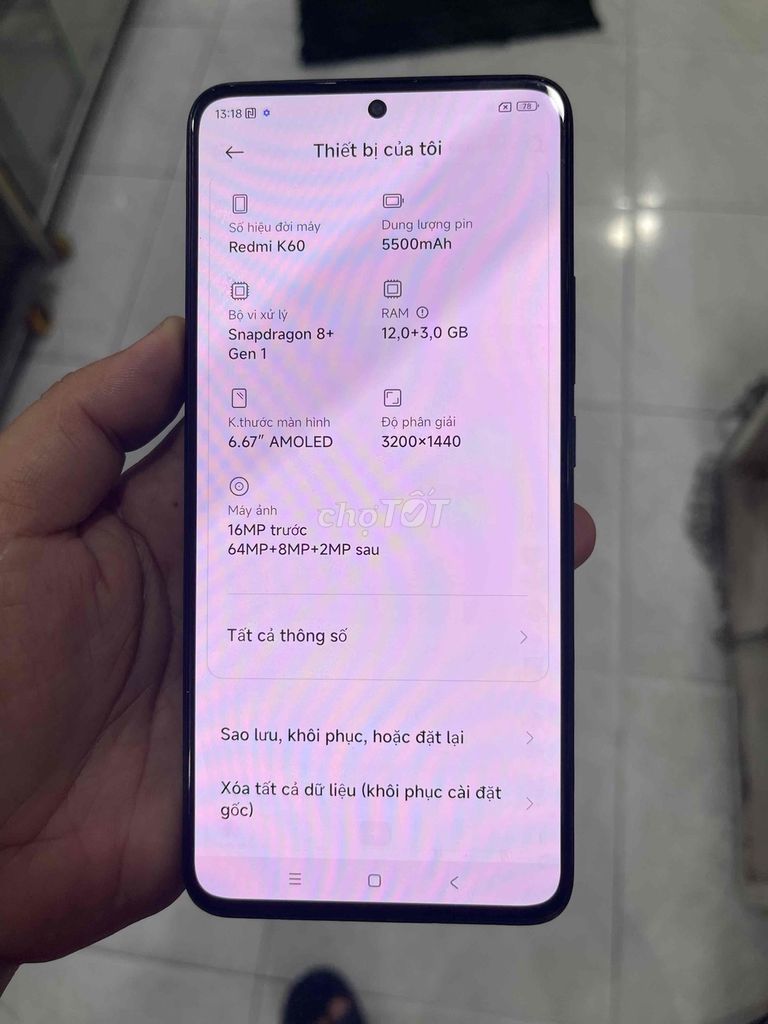Redmi K60 ram 12gb. Mua bán Điện thoại tại Quận Bình Tân Tp Hồ Chí Minh được đăng bởi Lý Hải  hình 1