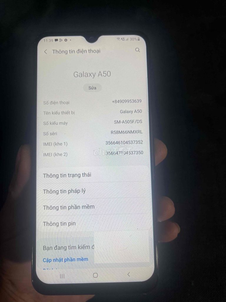 Samsung Galaxy A50 Đen Lớn. Mua bán Điện thoại tại Quận 8 Tp Hồ Chí Minh được đăng bởi ngothanhdieungo hình 1