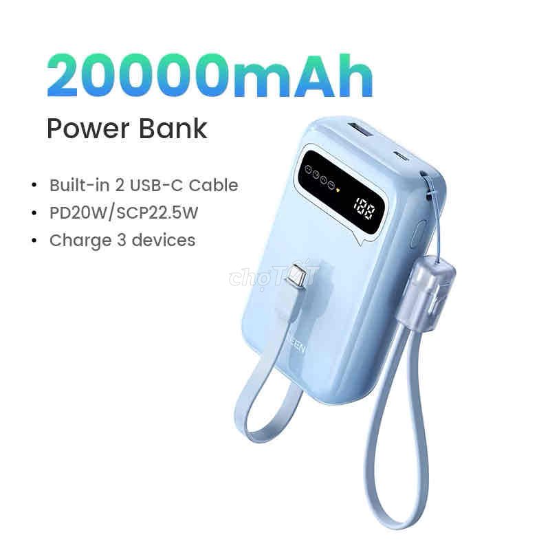 Sạc dự phòng Ugreen 20000mAh Xanh nhạt đã sử dụng. Mua bán Phụ kiện (Màn hình, Chuột...) tại Thị xã Cửa Lò Nghệ An được đăng bởi Trần Kim Ngân hình 1