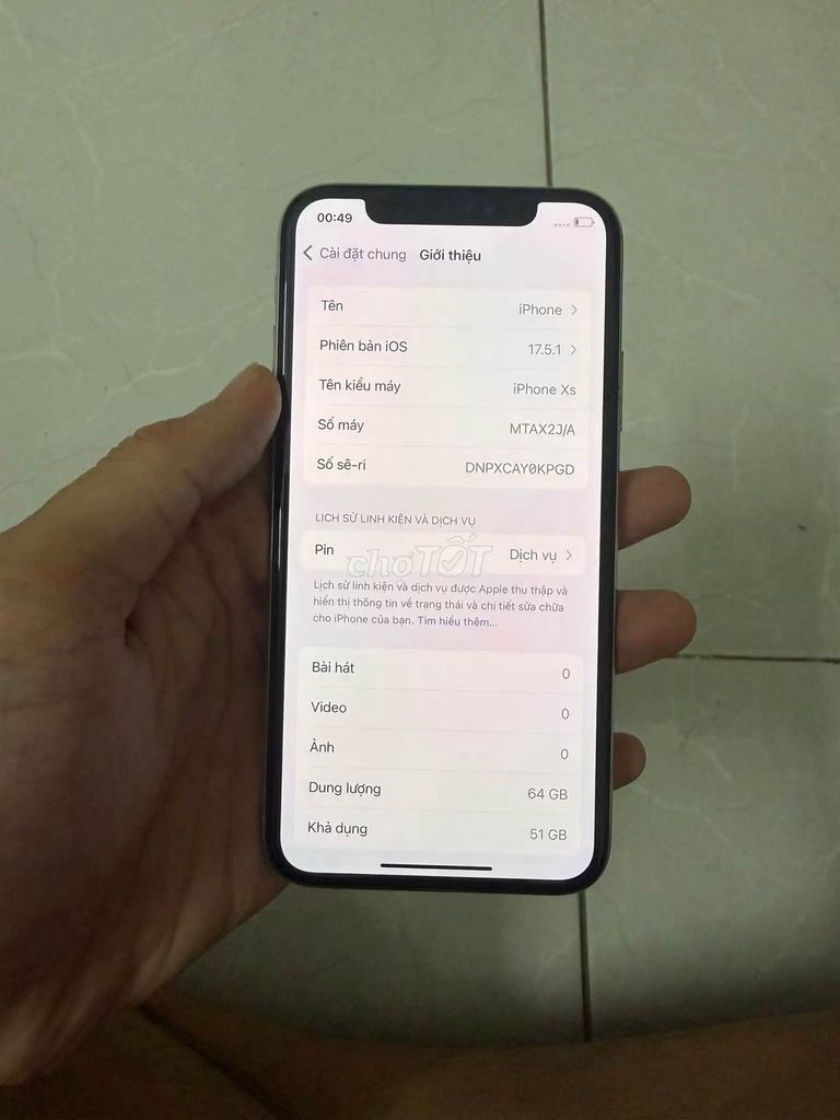 Apple iPhone Xs 64GB Trắng Like New. Mua bán Điện thoại tại Quận 1 Tp Hồ Chí Minh được đăng bởi Hội Đồ Điện Tử hình 1