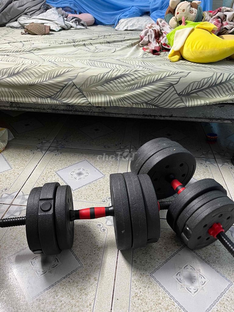 Tạ tập tay 30kg Đen, Đỏ. Mua bán Đồ thể thao, Dã ngoại tại Thị xã Bến Cát Bình Dương được đăng bởi Tuan Anh Nguyen hình 1