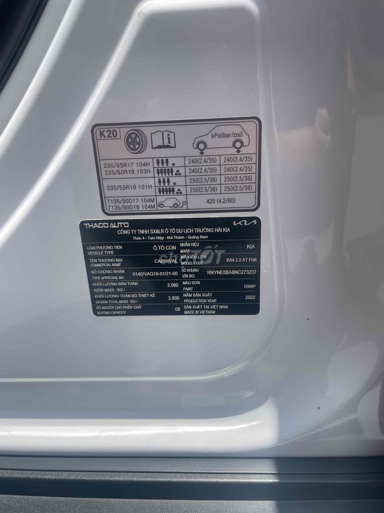 Kia Carnival 2022 2.2D Premium 7 chỗ - 75000 km. Mua bán Ô tô tại Thành phố Thủ Đức Tp Hồ Chí Minh được đăng bởi Trương hoàng châu hình 9