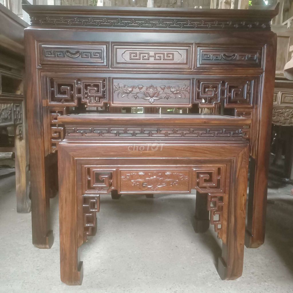 Bàn thờ gia tiên gỗ tự nhiên cao cấp.. Mua bán Nội thất, đồ gia dụng khác tại Huyện Bình Chánh Tp Hồ Chí Minh được đăng bởi trung hình 1