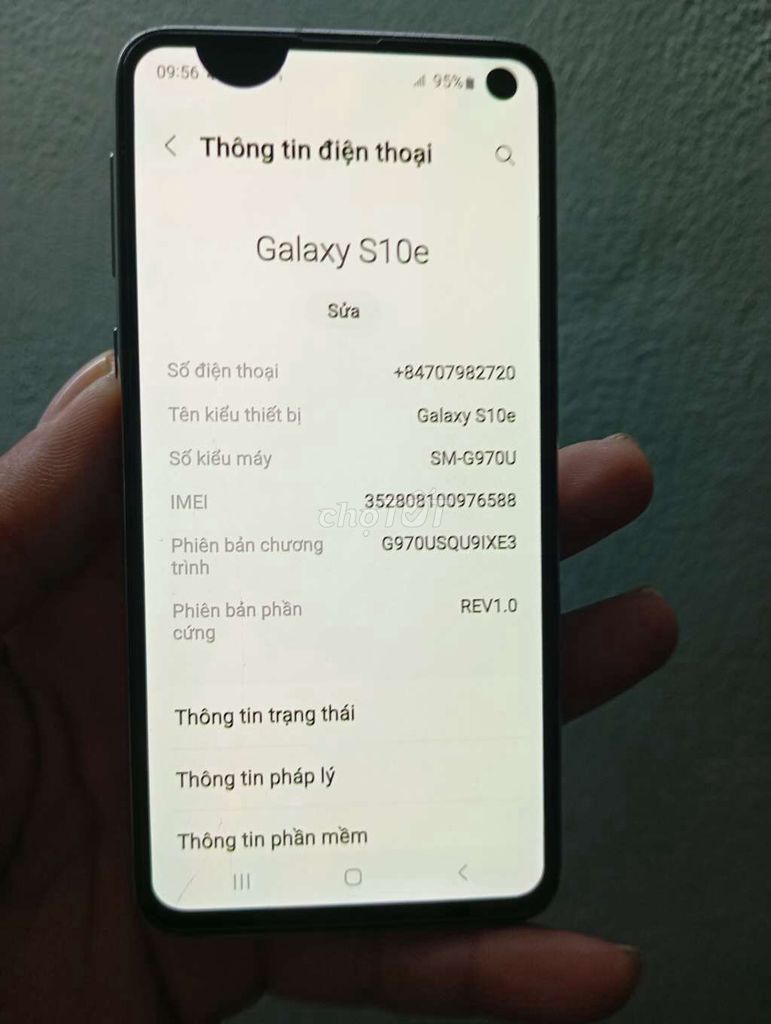 Samsung Galaxy S10e 128GB có mực. Mua bán Điện thoại tại Quận 12 Tp Hồ Chí Minh được đăng bởi Lý Thanh hieu hình 1