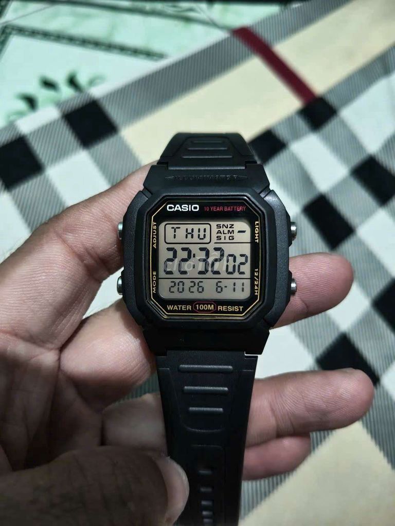 Casio W-800HG-9AVDF Nam Kính nhựa Đen. Mua bán Đồng hồ tại Thành phố Dĩ An Bình Dương được đăng bởi long đẹp trai hình 1