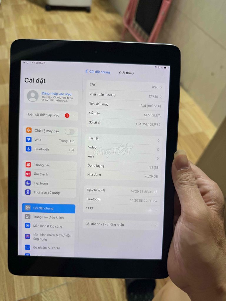 Apple iPad Gen 6 32GB Xám Wifi. Mua bán Máy tính bảng tại Quận Bình Tân Tp Hồ Chí Minh được đăng bởi ĐỨC mobile hình 1