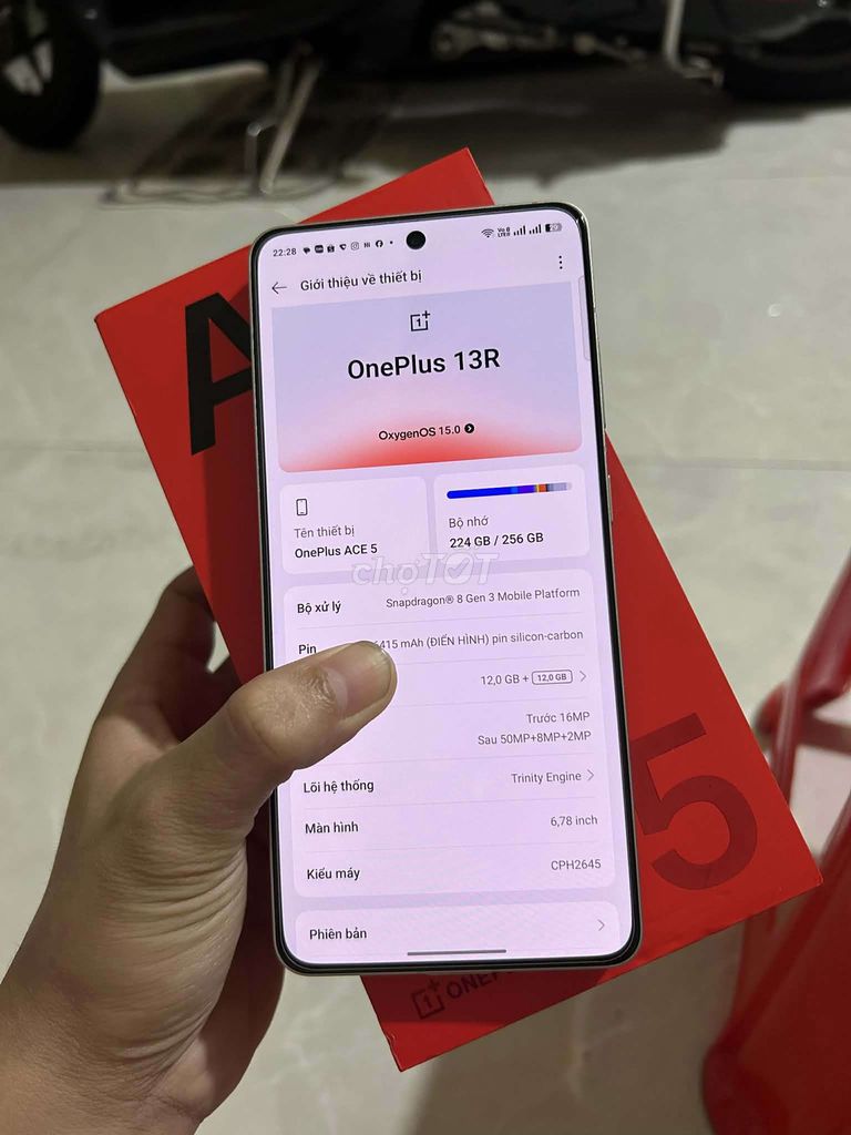 OnePlus ACE 5 12GB/256GB Bạc Snapdragon 8 Gen 3. Mua bán Điện thoại tại Thị xã Tân Uyên Bình Dương được đăng bởi Hoàng Phúc hình 1