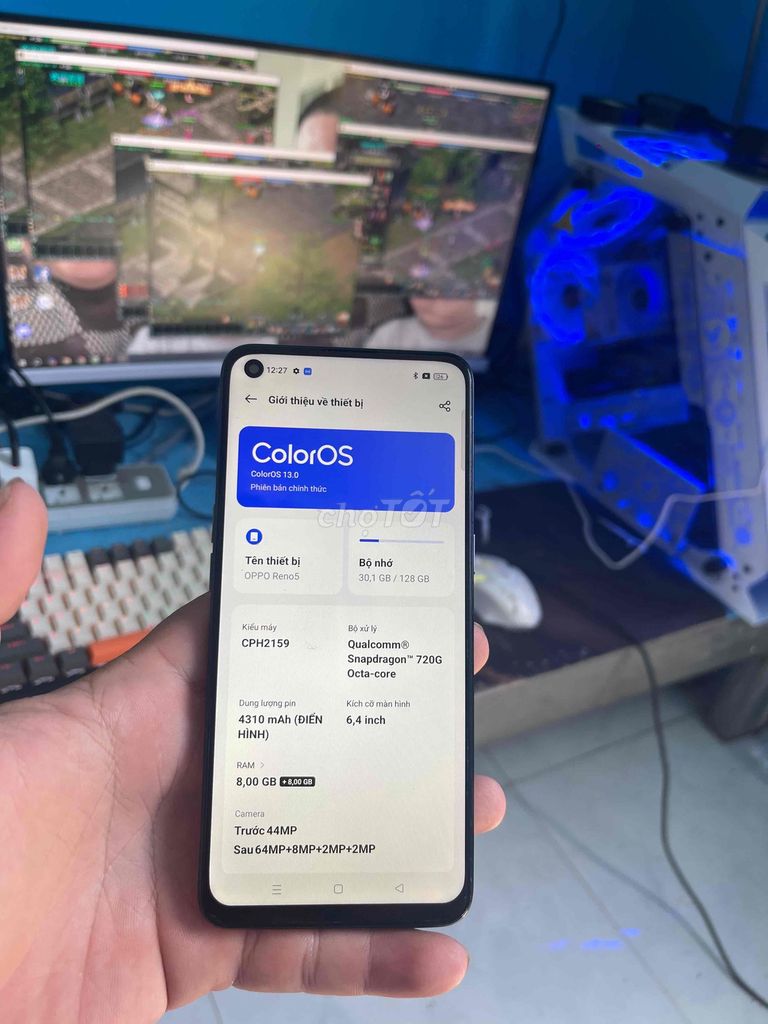 Oppo Reno5 128GB Đen. Mua bán Điện thoại tại Huyện Châu Thành Tiền Giang được đăng bởi nguyen thanh hien hình 1