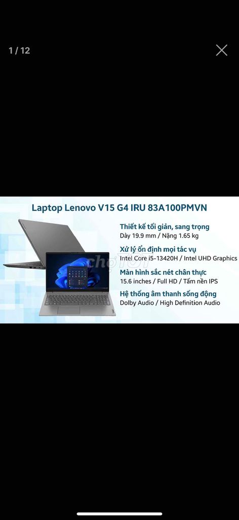 Laptop Lenovo V15 G4 IRU 83A100PMVN. Mua bán Laptop tại Huyện Cờ Đỏ Cần Thơ được đăng bởi Trương Phú Tấn hình 1