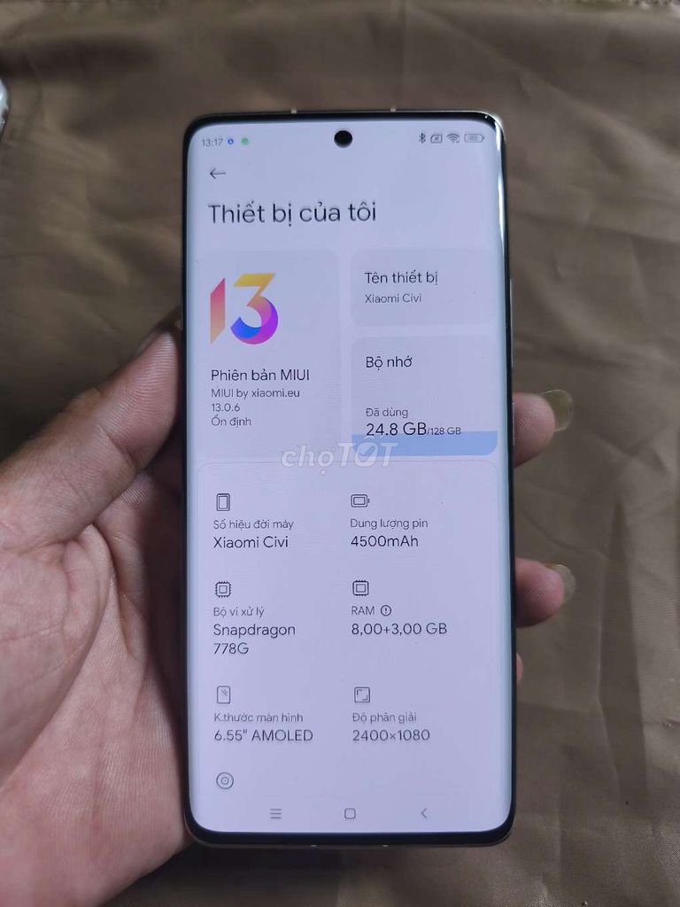 Xiaomi Civi 128GB Hồng Snapdragon 778G. Mua bán Điện thoại tại Quận 12 Tp Hồ Chí Minh được đăng bởi nnh hình 1