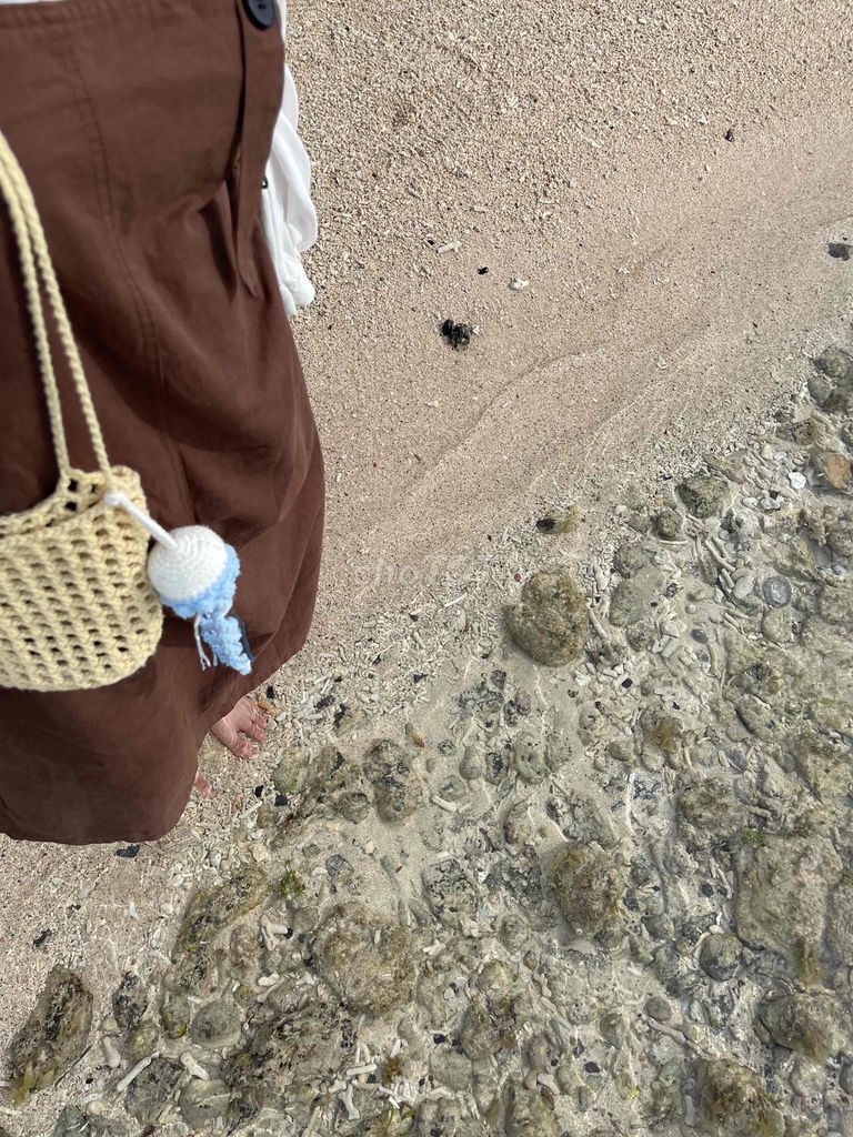 Túi len handmade mang đi biển 🌊🐙🐬