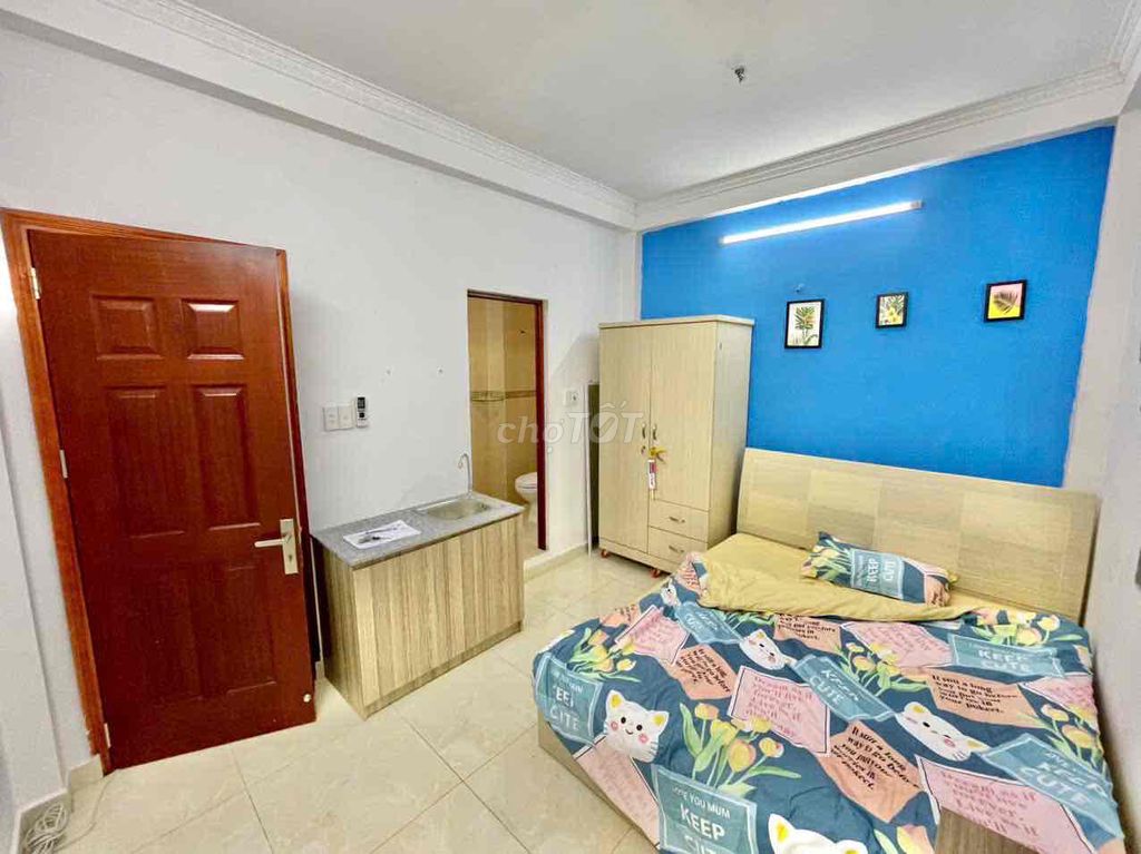 Cho thuê phòng trọ giá rẻ đầy đủ nội thất cửa sổ trời gần chợ Tân Đinh