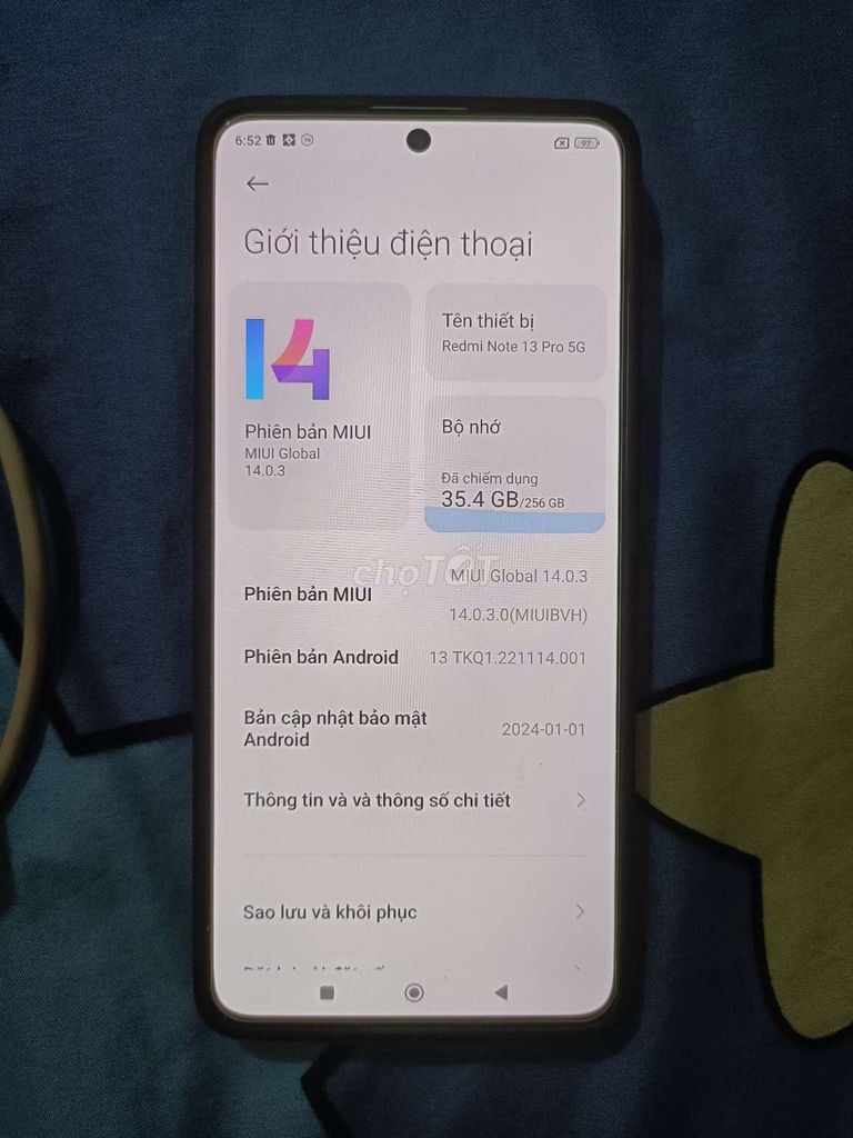 Xiaomi Redmi Note 13 Pro 5G 256GB Xanh. Mua bán Điện thoại tại Huyện Nghi Lộc Nghệ An được đăng bởi Nguyễn Văn Công hình 1