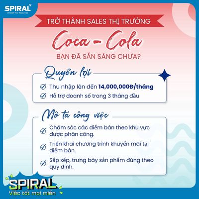🚀[ NGỌC LẶC ] COCA-COLA  TUYỂN SALE THỊ TRƯỜNG 🚀