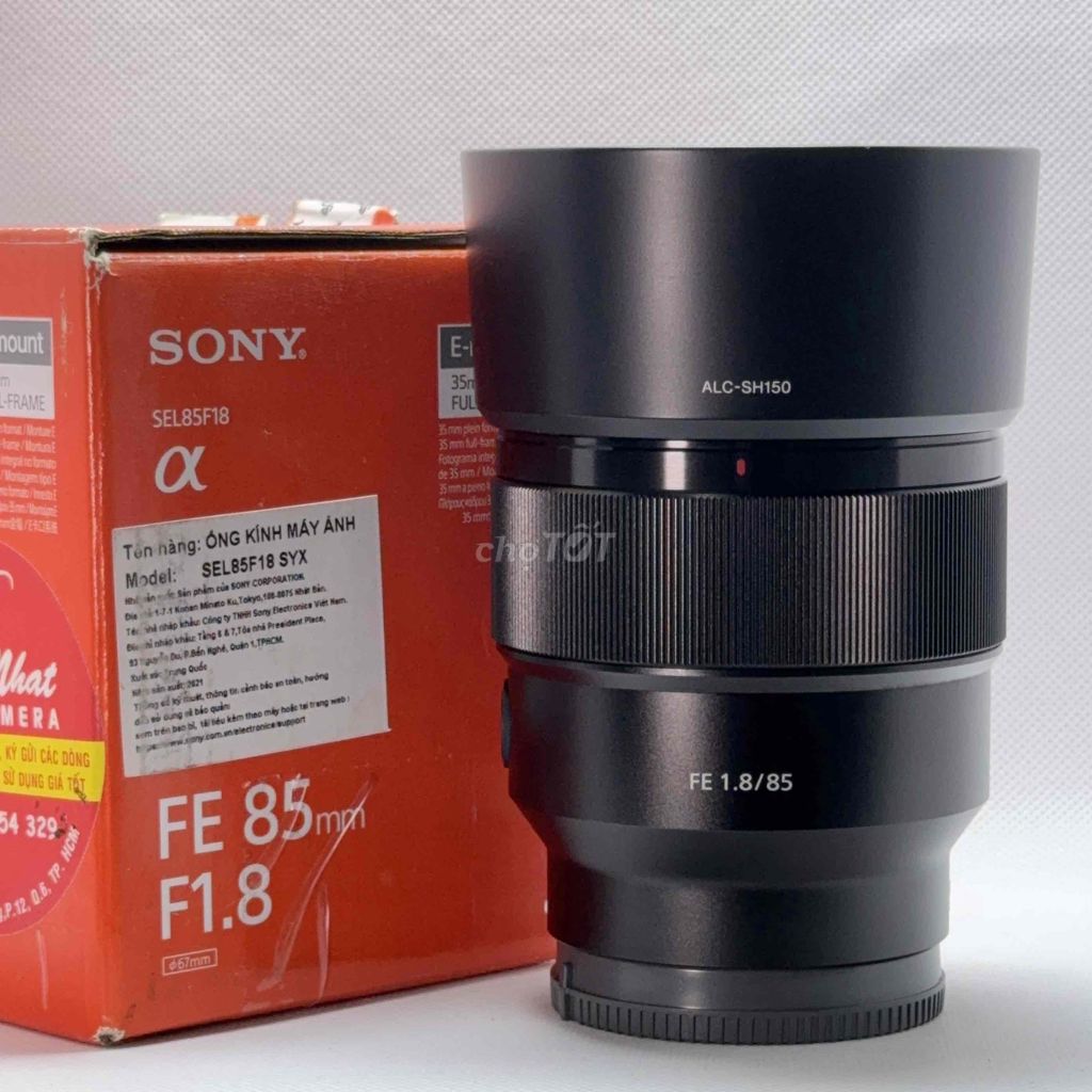 Lens Sony FE85 f/1.8 fullbox