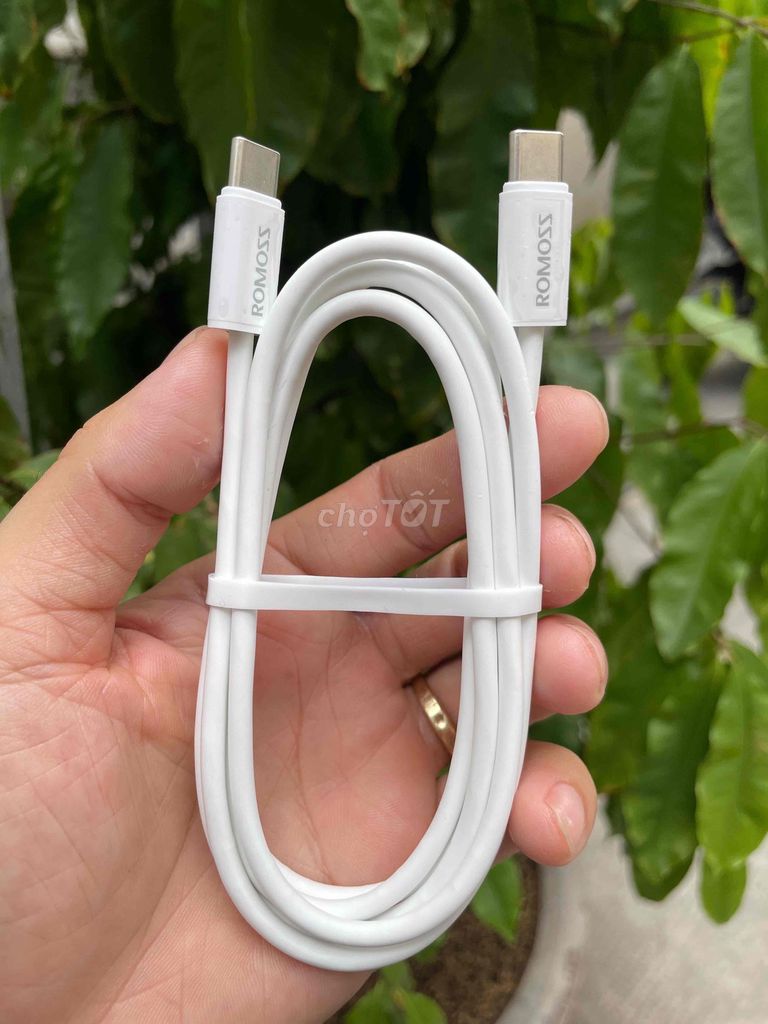 Cáp sạc Romoss 1m2 Type C to Type C 60W Trắng. Mua bán Phụ kiện (Màn hình, Chuột...) tại Quận Tân Bình Tp Hồ Chí Minh được đăng bởi Anh Tuấn hình 1