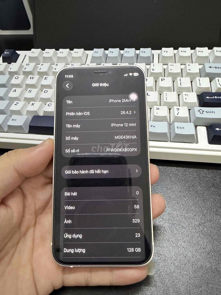 Apple iPhone 12 Mini 128GB Trắng. Mua bán Điện thoại tại Quận 6 Tp Hồ Chí Minh được đăng bởi TBinh hình 1