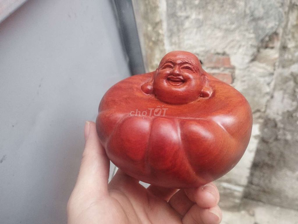Tượng Phật Di Lặc gỗ nâu đỏ. Mua bán Đồ sưu tầm, đồ cổ tại Quận Hai Bà Trưng Hà Nội được đăng bởi Mr thông  hình 1