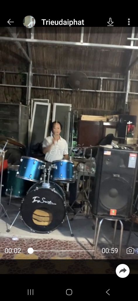 Bộ trống Jazz Tony Smith Xanh. Mua bán Nhạc cụ tại Huyện Hóc Môn Tp Hồ Chí Minh được đăng bởi dang van viet trieu hình 1