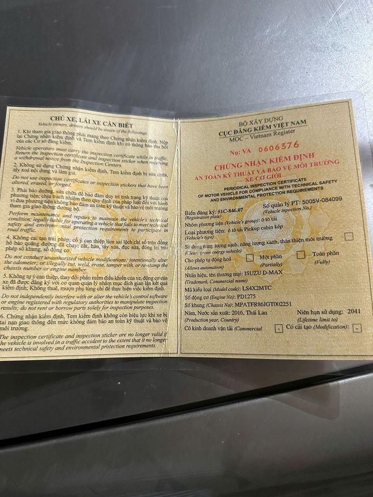 Isuzu Dmax 2016 LS 2.5 4x2 MT - 348386 km. Mua bán Ô tô tại Huyện Bình Chánh Tp Hồ Chí Minh được đăng bởi Liễu Thanh hình 6