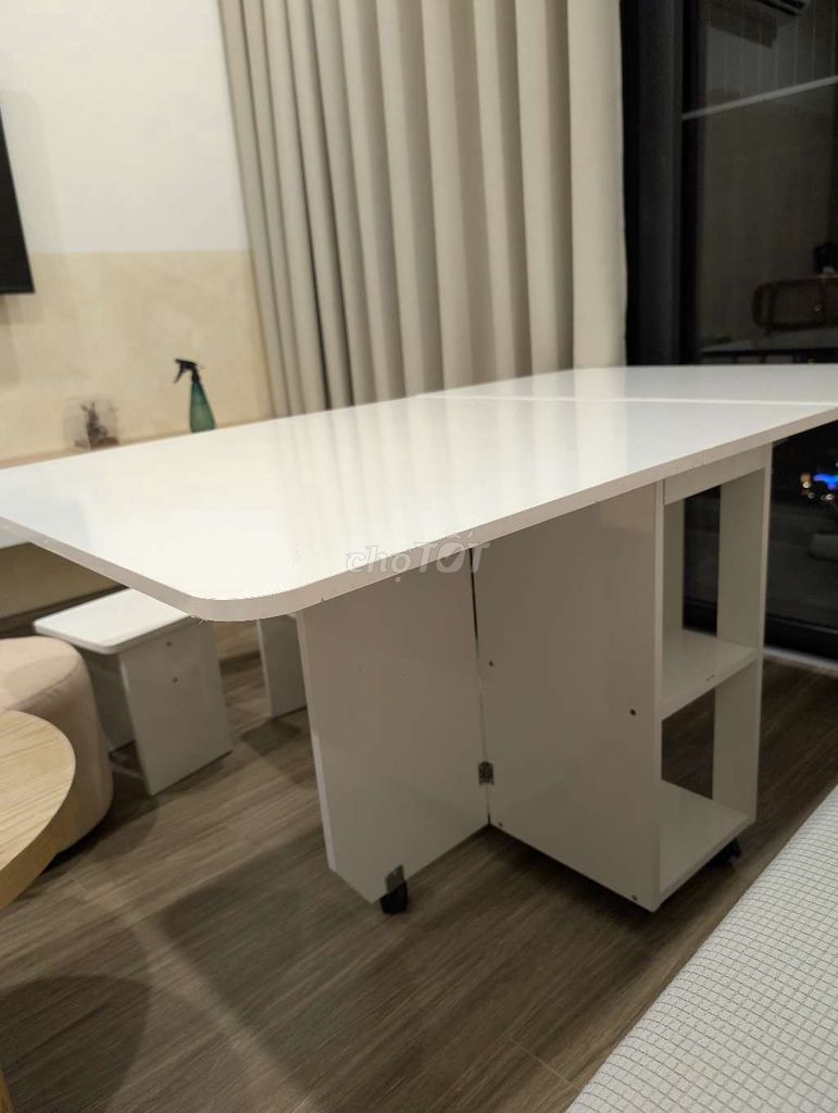 Bàn ăn gấp gọn gỗ công nghiệp Trắng. Mua bán Bàn ghế tại Quận Nam Từ Liêm Hà Nội được đăng bởi Hoàng Nhung hình 1