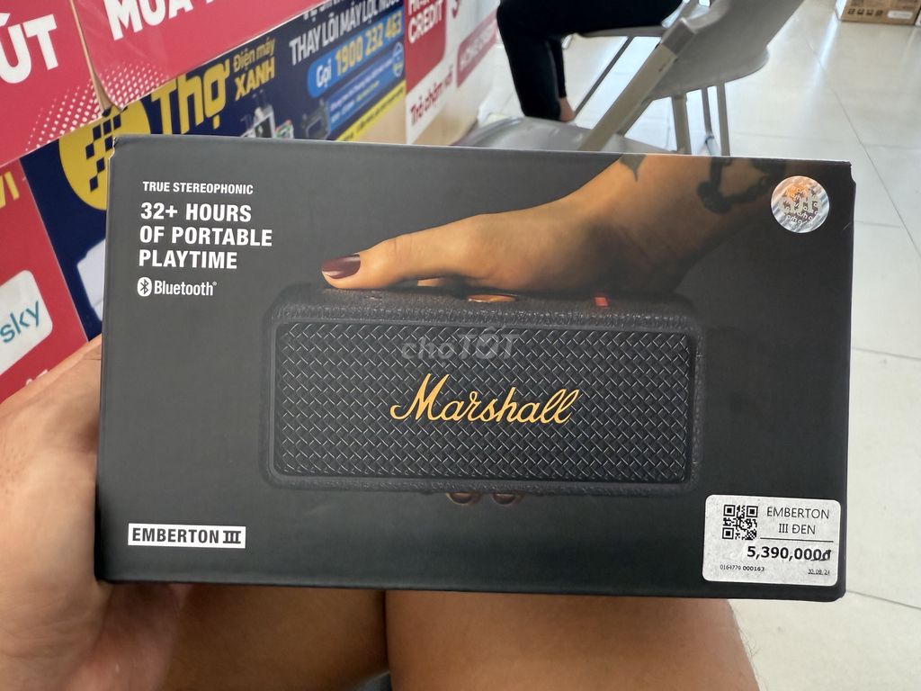 Loa Bluetooth Marshall Emberton III Đen. Mua bán Tivi, Âm thanh tại Huyện Châu Thành Bến Tre được đăng bởi A thành hình 1