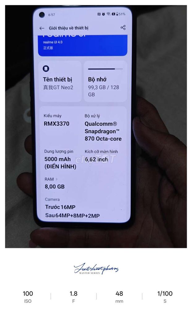 Realme GT Neo 2 128GB Xanh. Mua bán Điện thoại tại Huyện Thường Tín Hà Nội được đăng bởi Tô Khánh hình 1