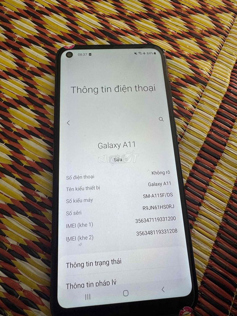 Samsung Galaxy A11 Đen. Mua bán Điện thoại tại Huyện Phú Lộc Thừa Thiên Huế được đăng bởi luân hình 1