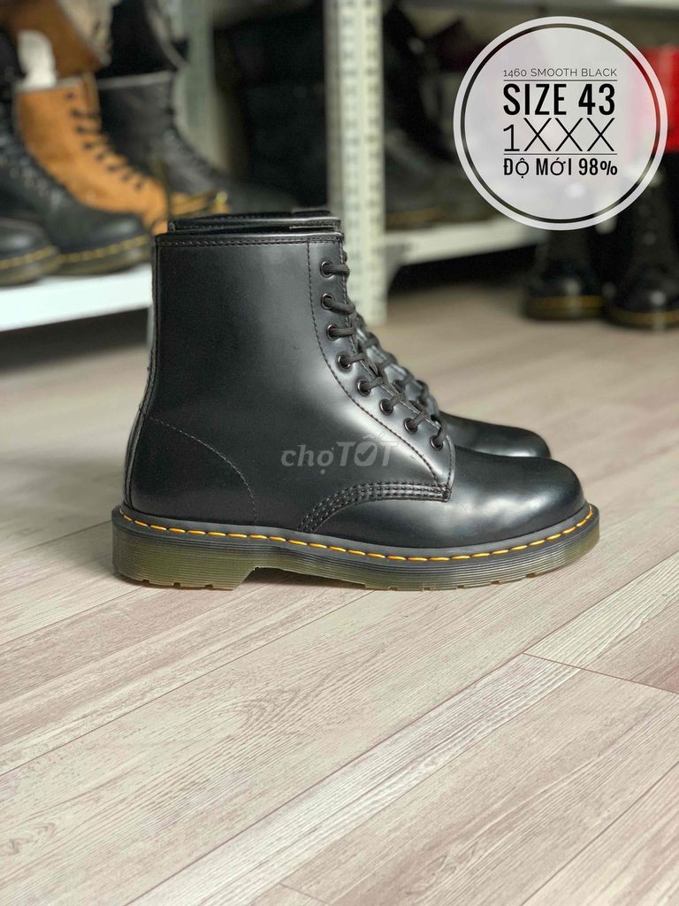 GIÀY 1460 SMOOTH BLACK Size 43