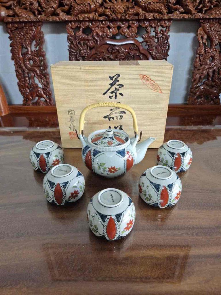 Bộ ấm trà Sứ Nhật Bản Ngũ sắc vẽ tay. Mua bán Nội thất, đồ gia dụng khác tại Thị xã Tân Châu An Giang được đăng bởi Tuyền chuyên hàng nhật hình 1