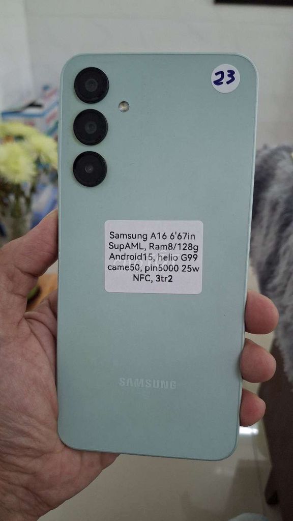 Samsung Galaxy A16 128GB Xanh. Mua bán Điện thoại tại Thành phố Thủ Dầu Một Bình Dương được đăng bởi TTMobileBD hình 1