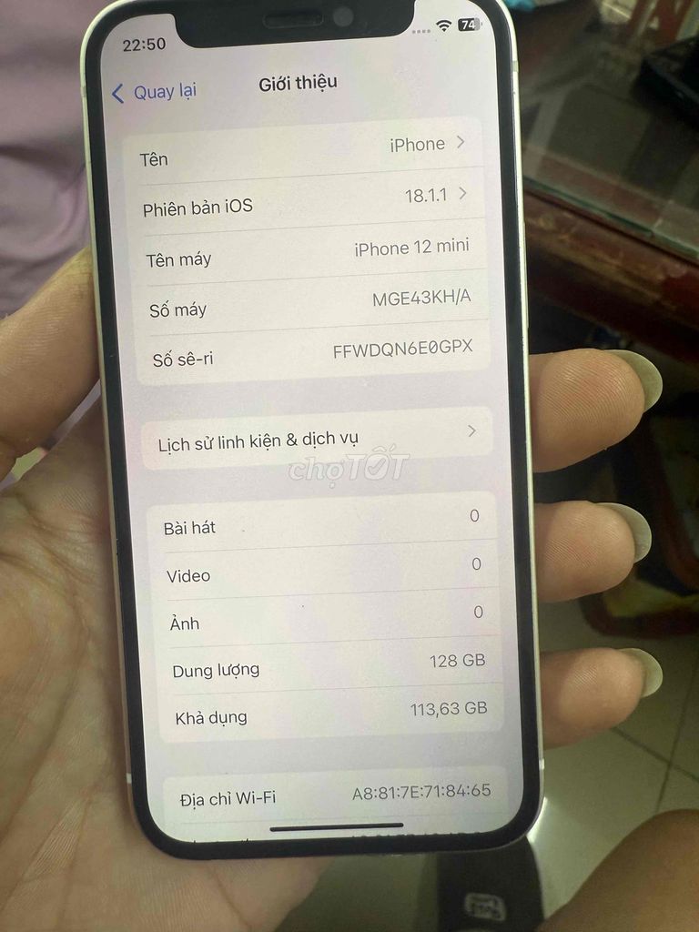 iphone 12 mini 128G. Mua bán Điện thoại tại Quận Nam Từ Liêm Hà Nội được đăng bởi bao an hình 1