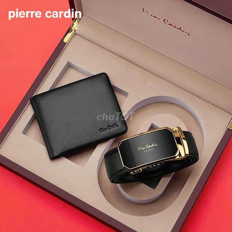 Chính Hãng Pierre Cardin ví + thắt lưng da thật