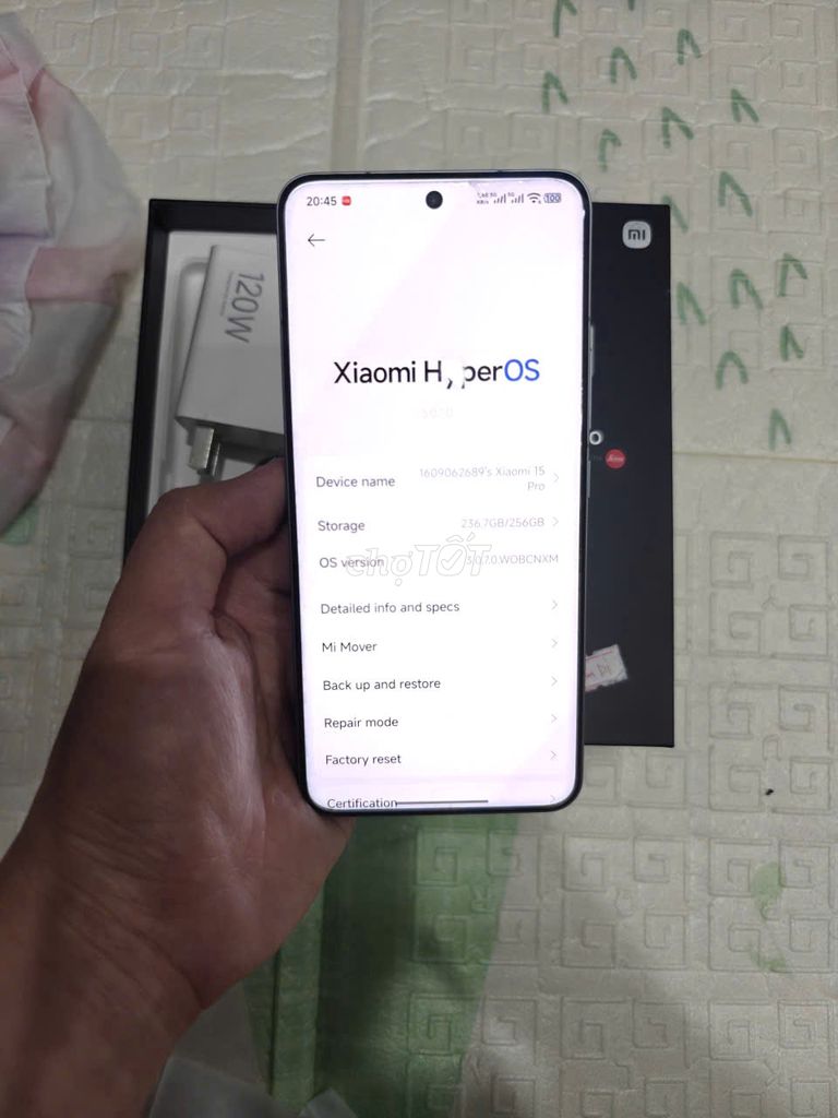 Xiaomi 15 Pro máy đẹp kèm sạc 120w. Mua bán Điện thoại tại Quận Cầu Giấy Hà Nội được đăng bởi Tên chưa cung cấp hình 1