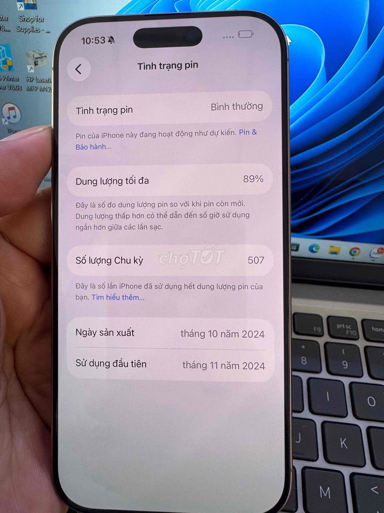 iPhone 16 Pro 128GB Vàng 99%. Mua bán Điện thoại tại Quận 6 Tp Hồ Chí Minh được đăng bởi QUỐC THIÊN BÁN GÓP 0 ĐỒNG  hình 1