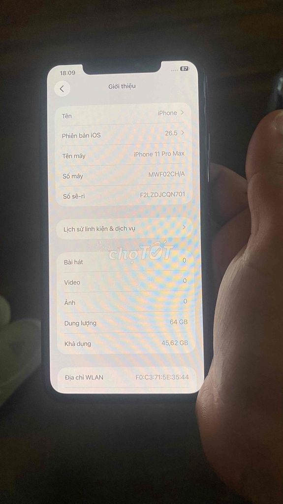 iPhone 11 Pro Max 64 Xám. Mua bán Điện thoại tại Quận Hà Đông Hà Nội được đăng bởi Cường hình 1