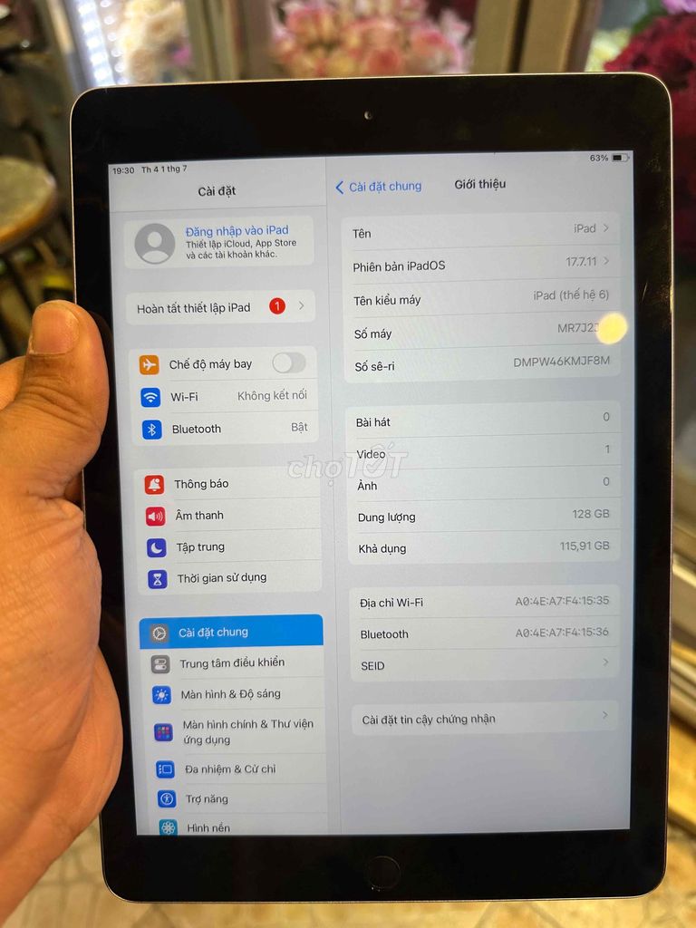 iPad Gen 6 Wifi 128GB máy đẹp, zin, dùng ngon. Mua bán Máy tính bảng tại Quận Phú Nhuận Tp Hồ Chí Minh được đăng bởi Tấn hình 1