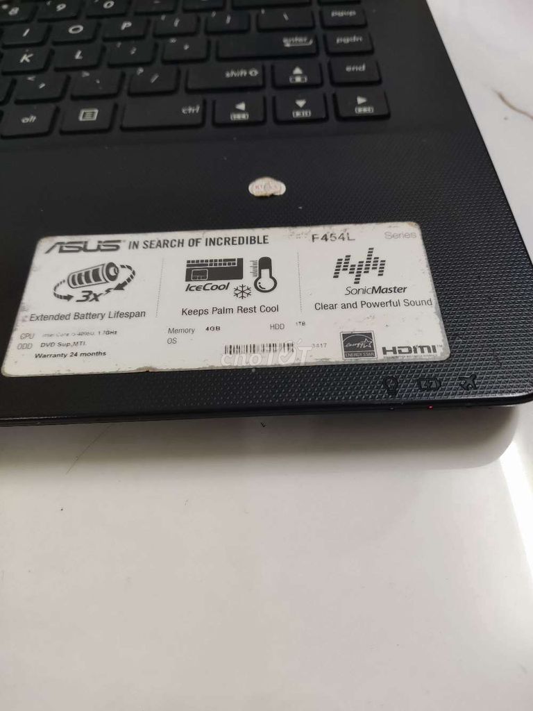 Bán Xác Laptop Asus F454L zin nguyên cây