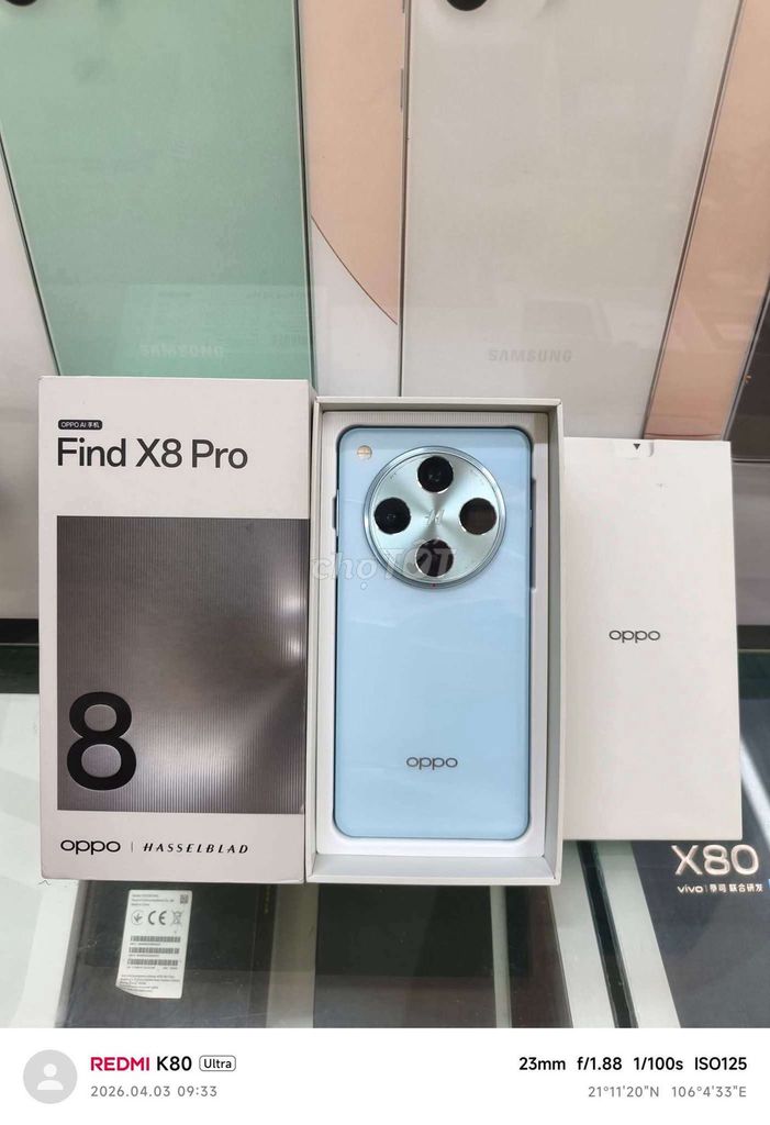 Oppo Find X8 Pro 256GB Xanh nhạt Nội địa. Mua bán Điện thoại tại Thành phố Bắc Ninh Bắc Ninh được đăng bởi XIAOMI STORE GIA BẢO hình 1